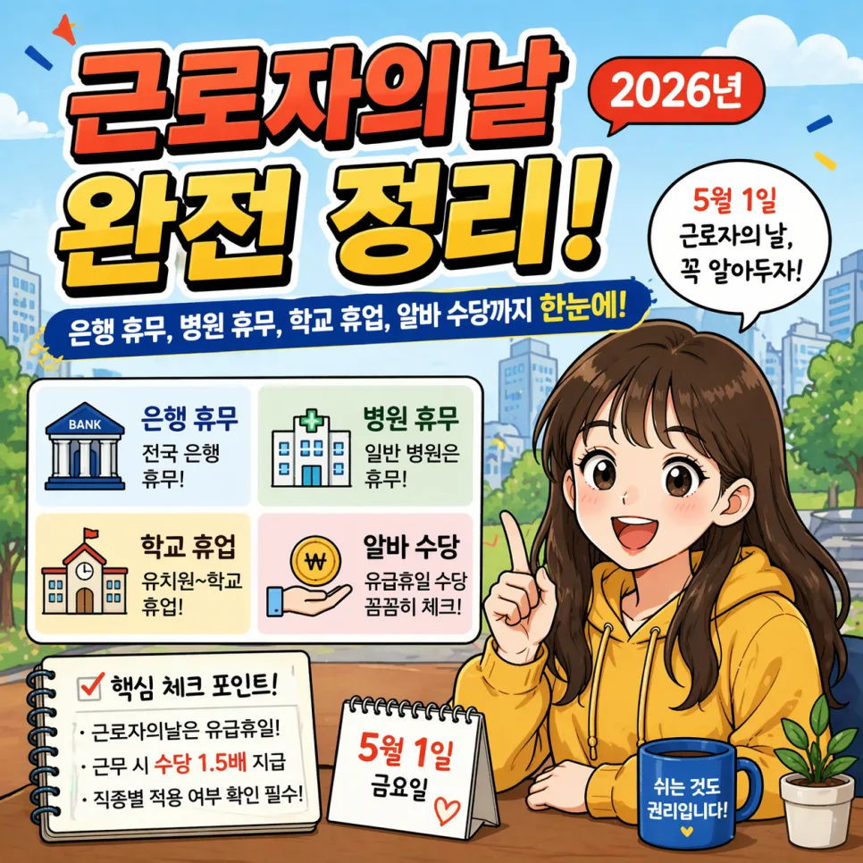 2026년 근로자의 날, 무엇이 달라지나요? 휴무·수당 총정리