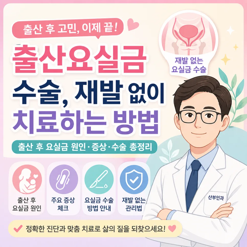 출산요실금 수술, 재발 없이 잡는 법 2026년 총정리