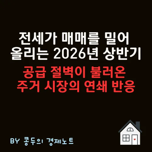 2026년 상반기 전세가, 매매가 상승 견인? 공급 부족 심층 분석