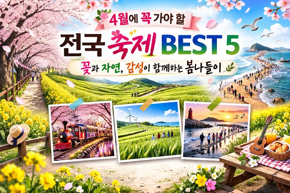 4월 국내 축제 BEST 5: 2026년 봄꽃 여행지 추천
