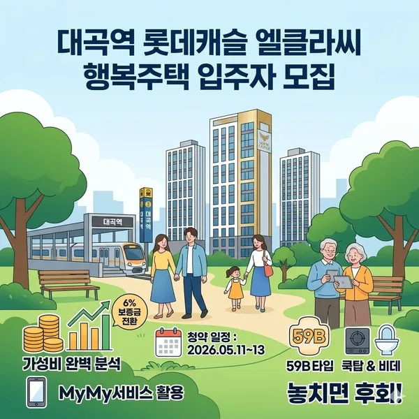 대곡역 롯데캐슬 엘클라씨 행복주택 2026년 입주 조건 총정리
