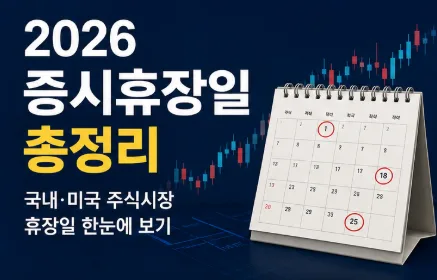 2026년 증시 휴장일 총정리: 국내·미국 주식 일정 완벽 대비