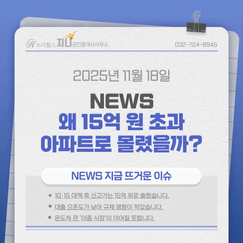 15억 초과 아파트 집중 현상 2026년 전망 및 원인 분석