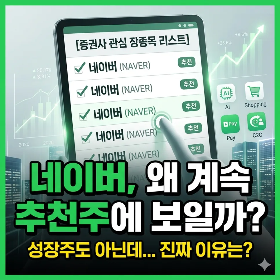네이버 주가 전망 2026: AI·커머스 성장으로 추천주 계속 오르는 이유