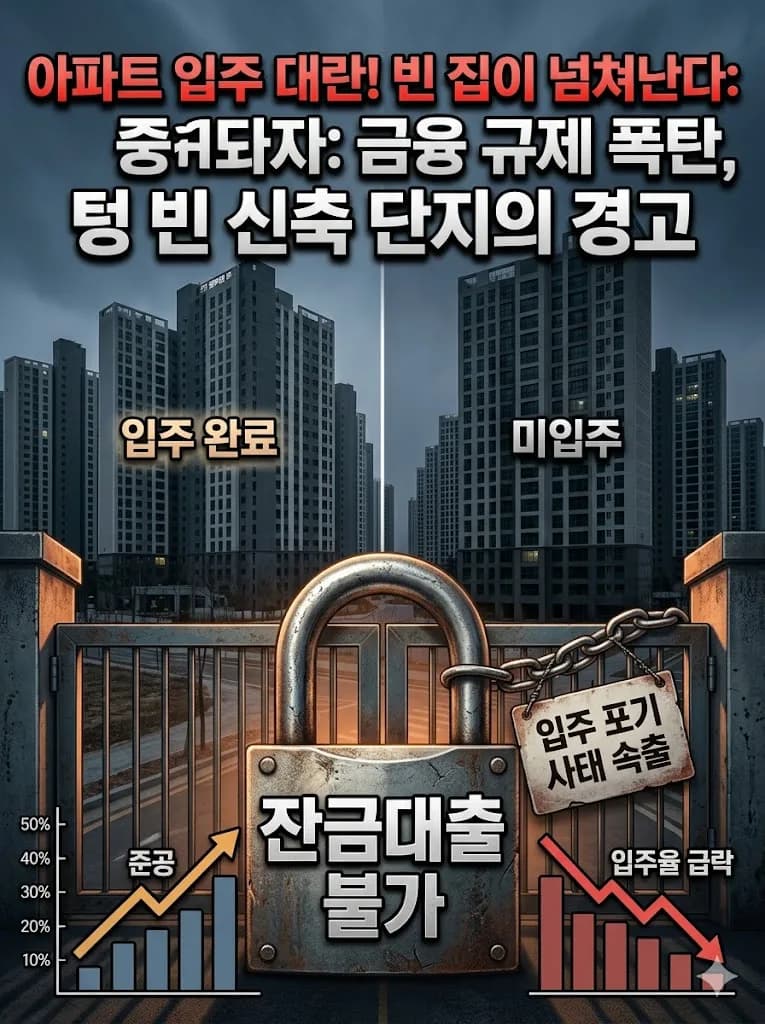 아파트 입주율 55% 추락, 잔금 대출 막힌 사연 2026