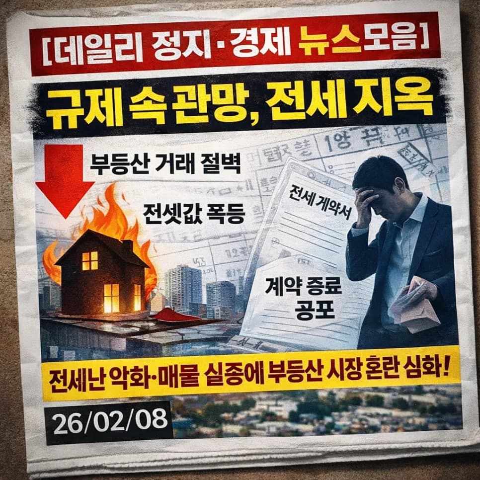 2026년 부동산 시장 불균형 심화: 규제 속 거래 절벽과 전세난 해법은?
