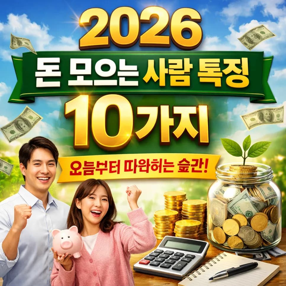 돈 모으는 사람 특징 2026: 자동 저축 시스템 구축법 5단계