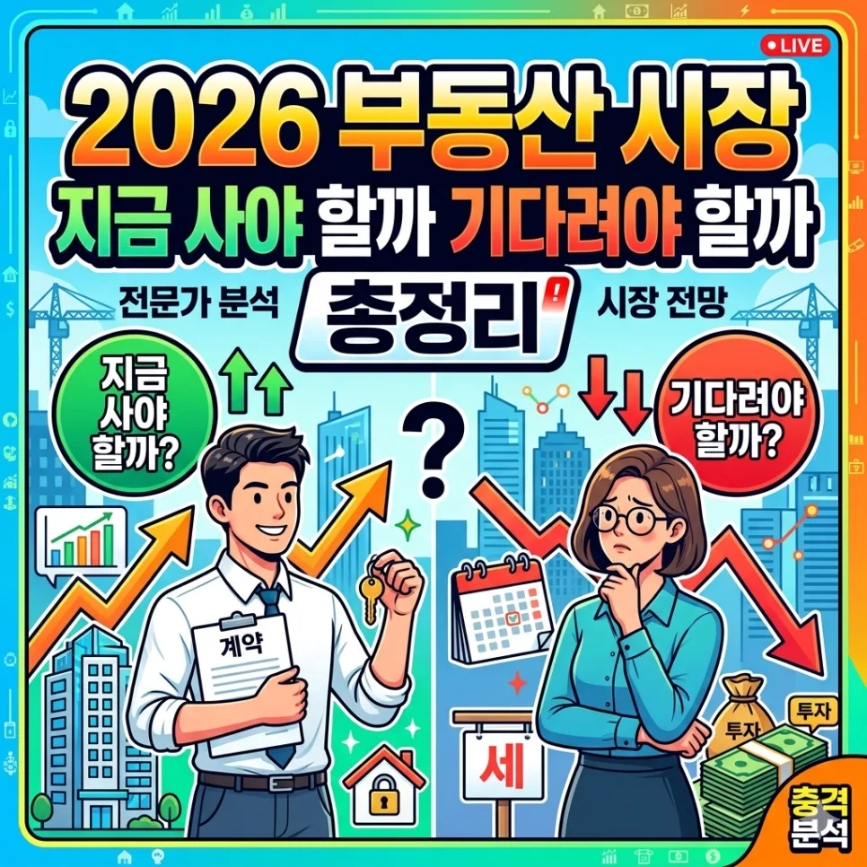 2026년 부동산 매수 타이밍: 지금이 기회일까? 전문가 분석