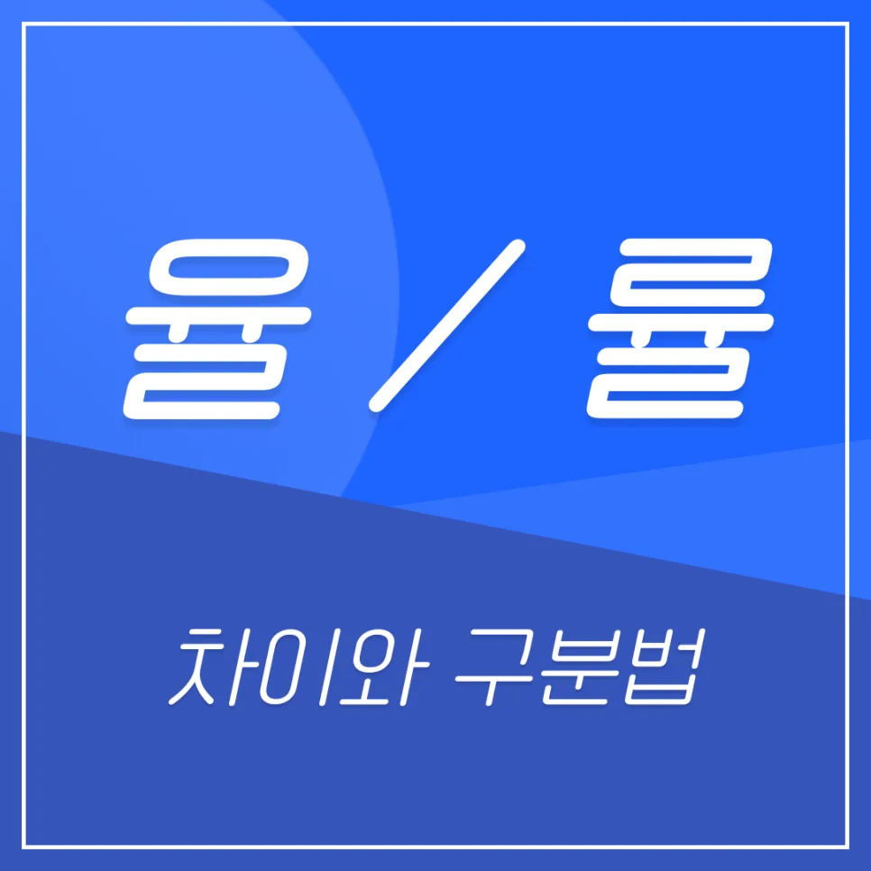 2026년 율 률 차이 완벽 구분법: 헷갈림 없이 쓰는 비법