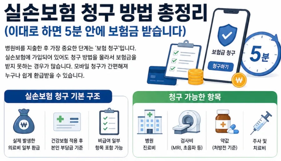 실손보험 청구, 2026년 모바일로 5분 완성하는 비법