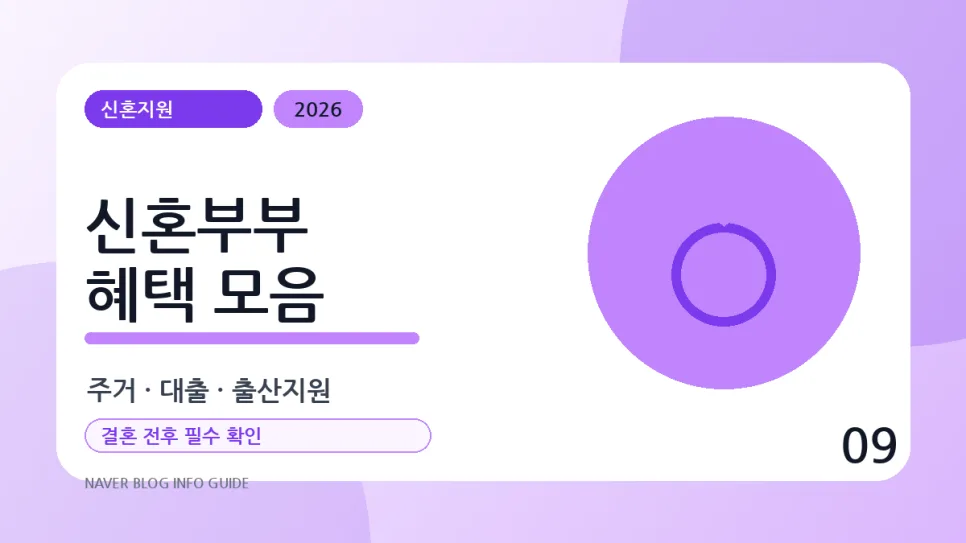 2026년 신혼부부 지원 혜택 총정리: 주거·출산·대출 조건 비교