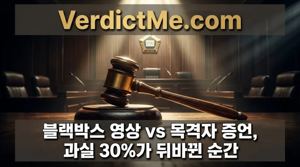 과실 30% 뒤바뀐 사고: 블랙박스 vs 목격자 진술 2026년 총정리