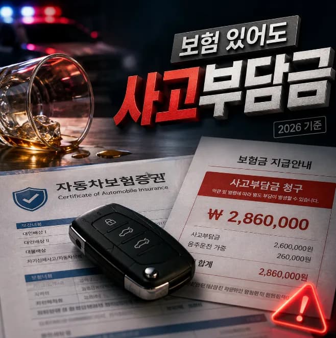 음주운전 사고부담금, 보험 있어도 청구되는 이유 2026년 총정리