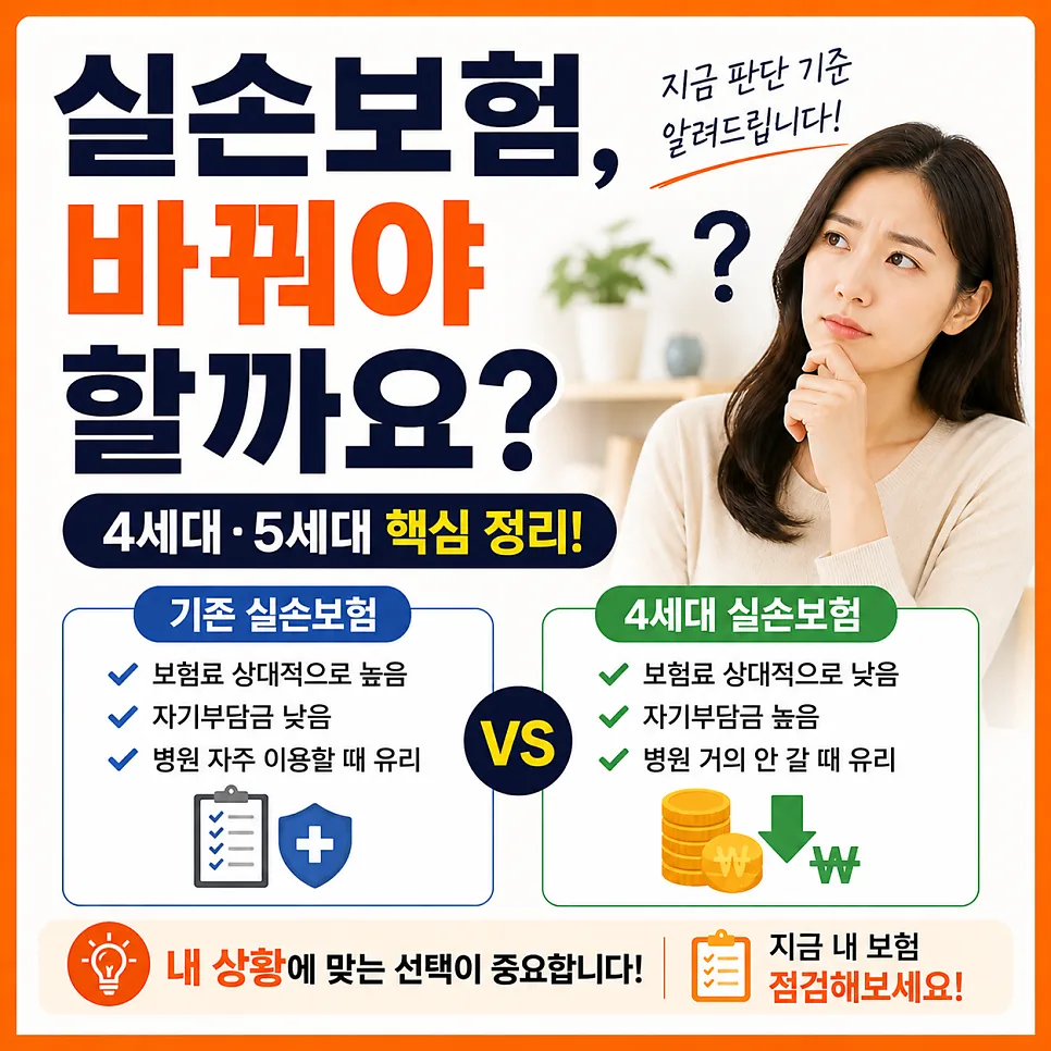 실손보험 5세대 전환, 2026년 당신에게 유리할까? (핵심 비교)
