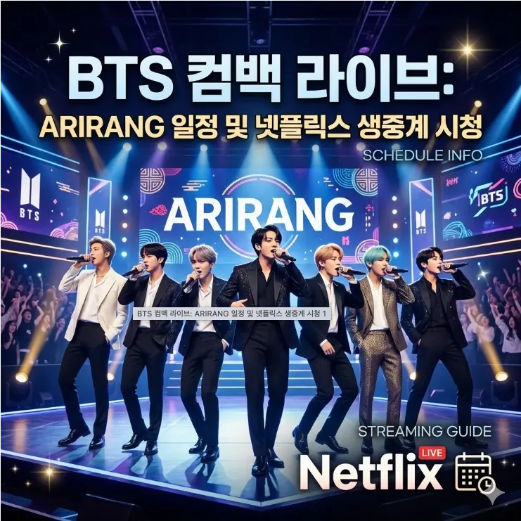 BTS 컴백 라이브 2026: 광화문 공연 넷플릭스 시청 완벽 가이드