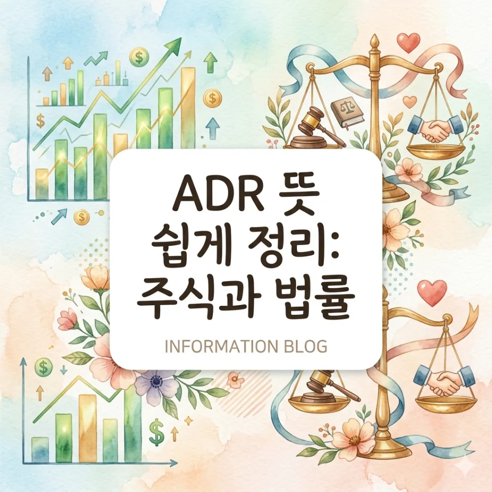 ADR 뜻 2026년 총정리: 주식 vs 법률, 핵심 차이점 완벽 분석