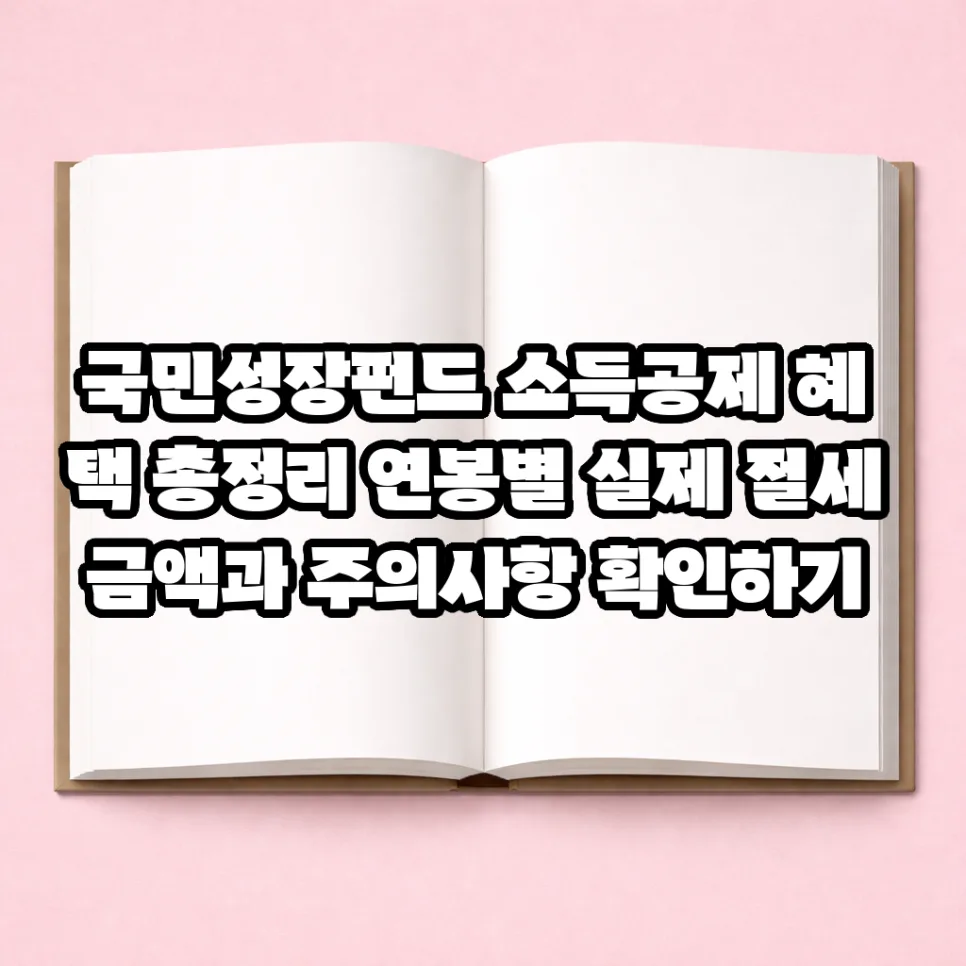 국민성장펀드 소득공제 2026년 최대 혜택 받는 법 3단계