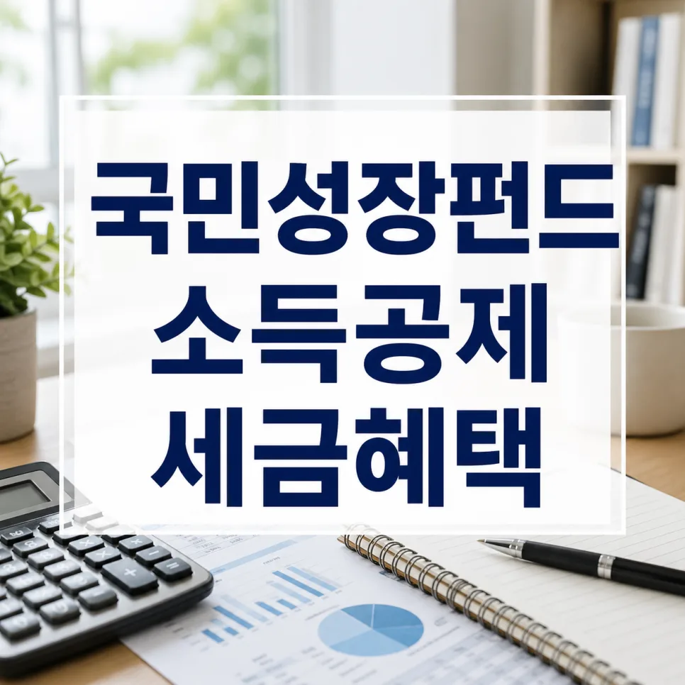 국민성장펀드 2026년 세금 혜택 조건: 소득공제 40% 핵심 정리