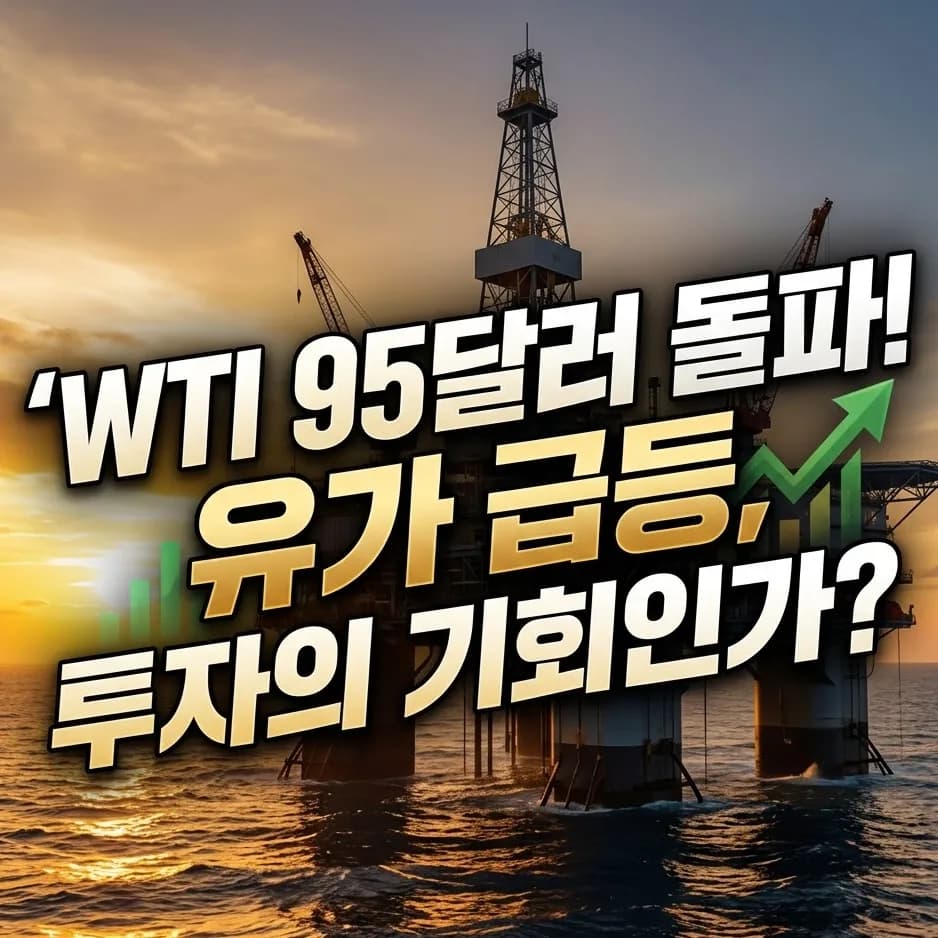 WTI 원유 95달러 돌파, 2026년 유가 급등 원인과 전망은?