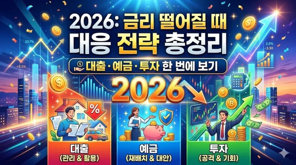 2026년 금리 하락 시 대처법: 대출·예금·투자 핵심 전략