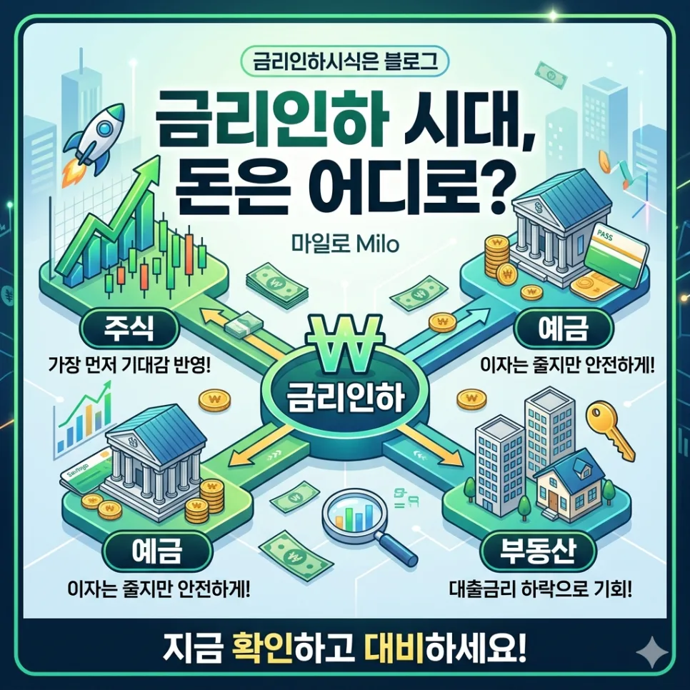 2026년 금리인하 시기, 돈의 흐름 예측 및 투자 전략 총정리