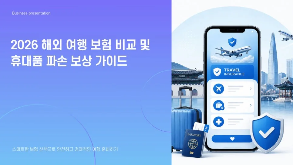 2026 해외 여행자 보험, 휴대품 파손 보상 완벽 가이드