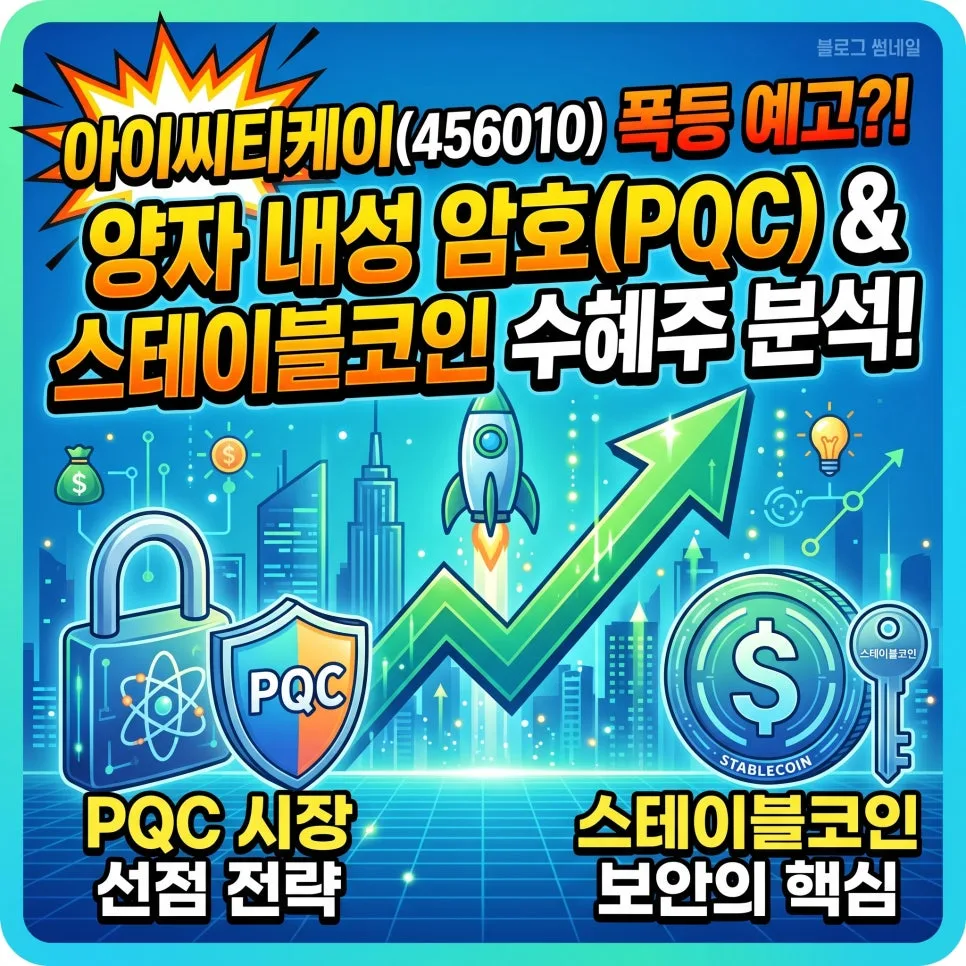 아이씨티케이 PQC 핵심 기술 2026: 양자내성암호 수혜주 분석