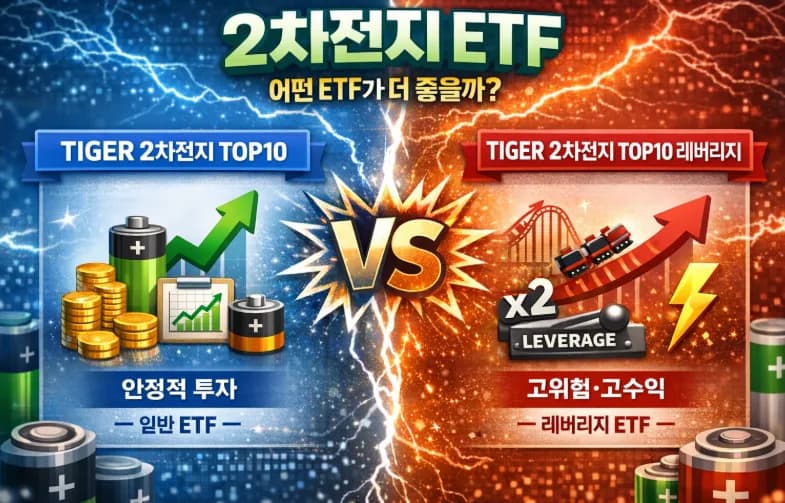 2차전지 ETF 비교 2026: TIGER 일반 vs 레버리지 선택 가이드
