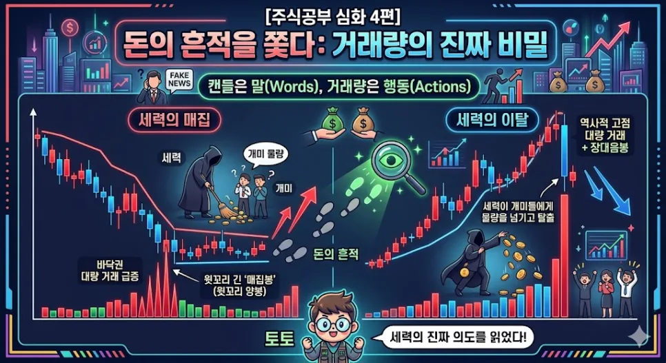 주식 거래량 비밀 2026: 세력 매집·이탈 신호 완벽 분석