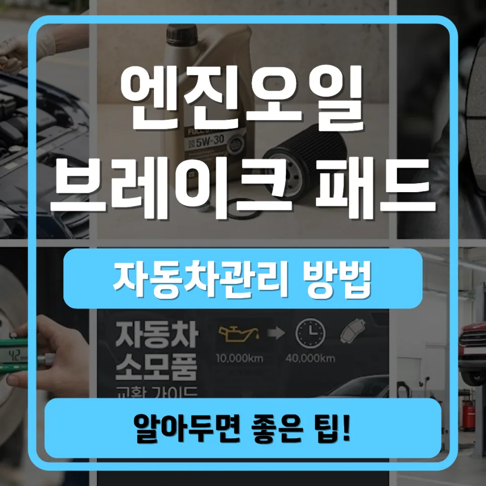 엔진오일 브레이크 패드 교체 주기 및 비용 2026년 총정리