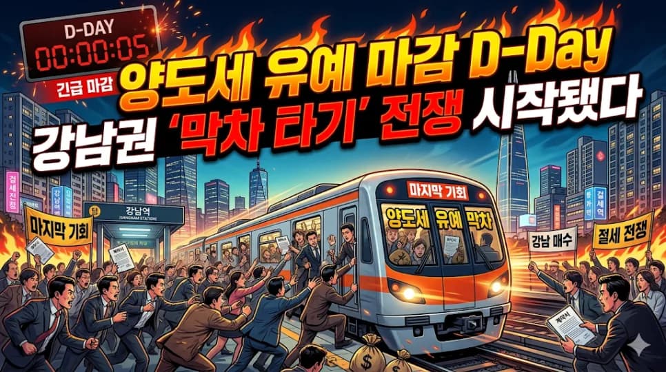 양도세 중과 유예 2026년 종료 임박: 막차 타는 법 총정리