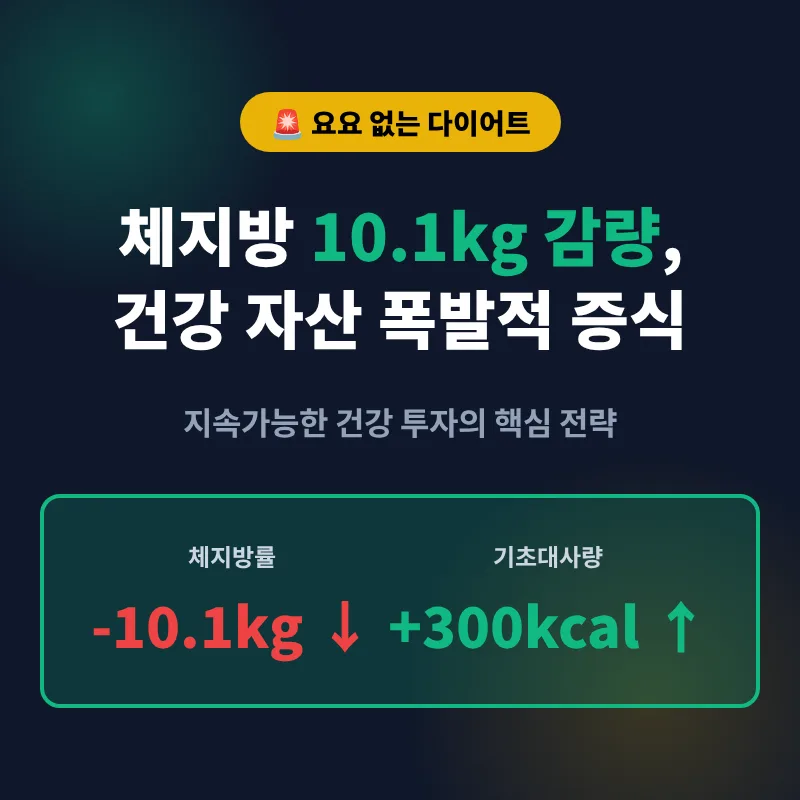 요요 없는 체지방 감량 2026: 건강 투자 성공 비결 3가지