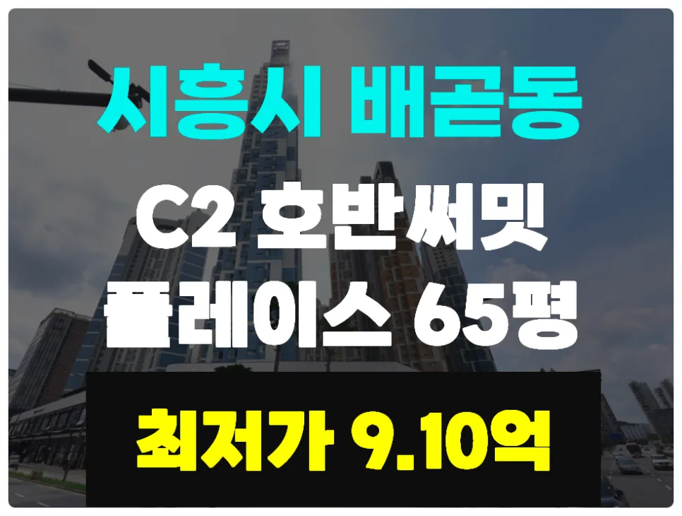 시흥 배곧 호반써밋 플레이스 경매, 2026년 시세차 4.4억 노리는 법