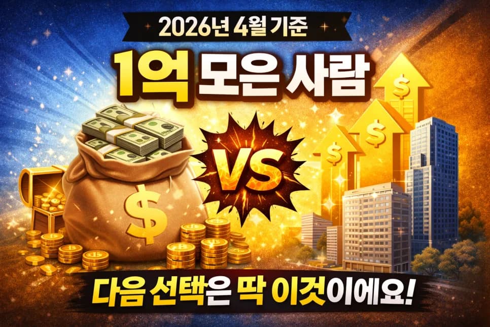 1억 모은 후 다음 선택은? 2026년 자산 관리 로드맵