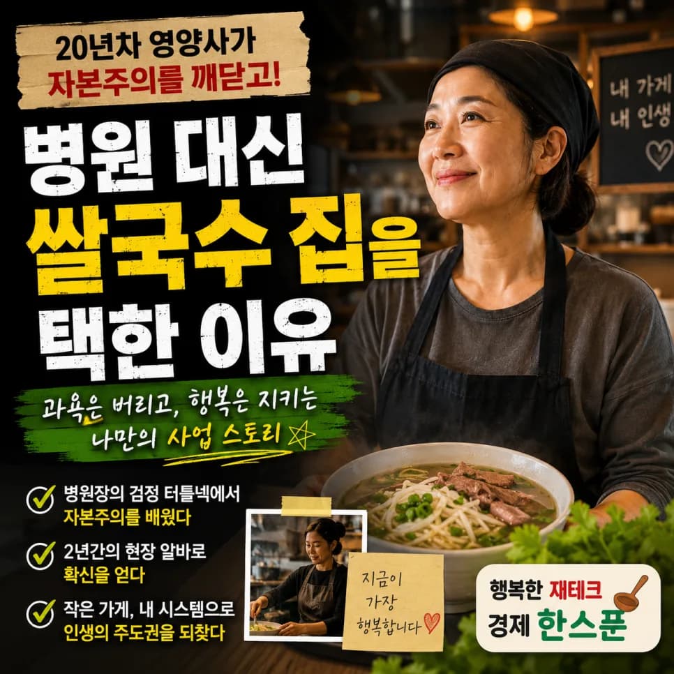 20년차 영양사, 쌀국수집 창업 이유와 현명한 자산 관리법 2026