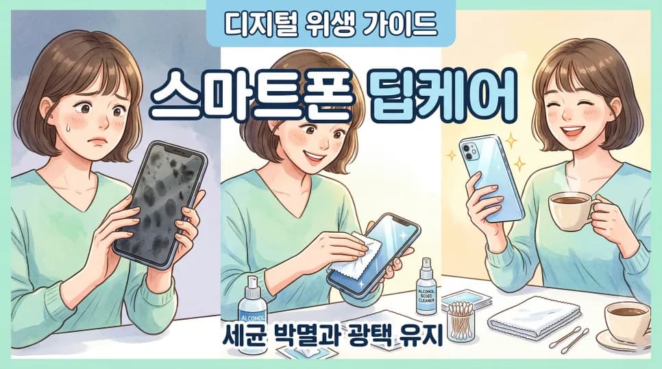 스마트폰 세균 박멸법 2026: 알코올 솜과 면봉으로 새 폰처럼 관리하기