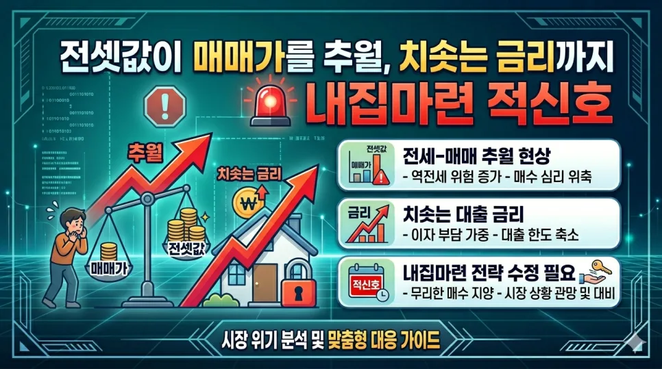 2026년, 전셋값 역전 현상과 금리 인상, 내 집 마련 전략은?