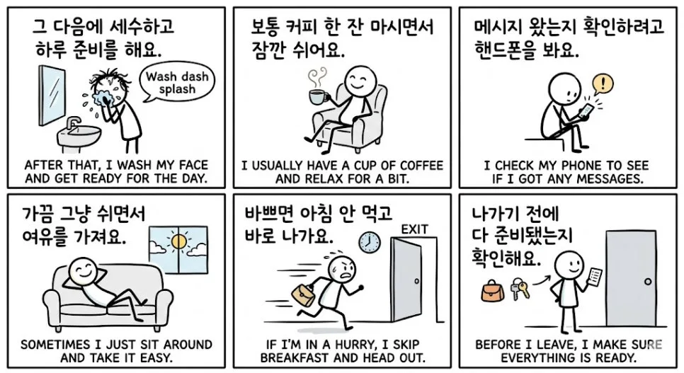 영어회화 루틴 표현 2026: 만화로 배우는 실전 대화법