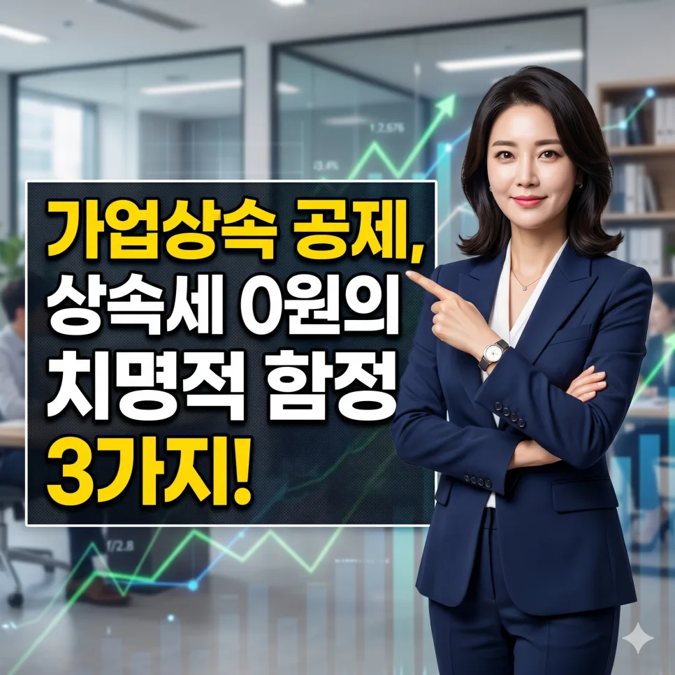 가업상속공제 3가지 함정: 상속세 0원, 양도세 폭탄 주의 2026