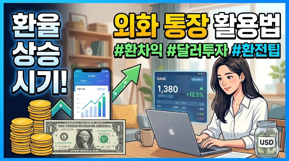 환율 상승기 외화통장 활용법 2026: 수수료 절약 노하우