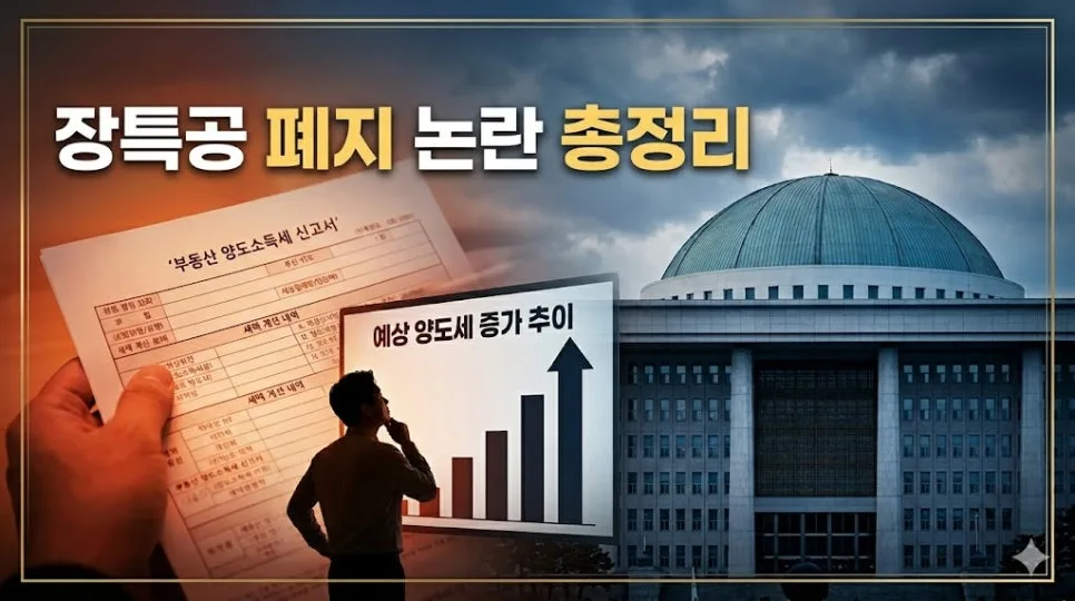 장특공 폐지 2026년, 1주택자 양도세 폭탄 피하는 법
