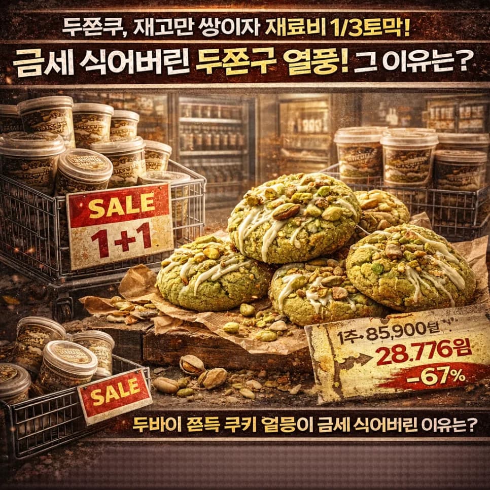 두쫀쿠 열풍 종말? 재료비 폭락과 프랜차이즈 공습 2026