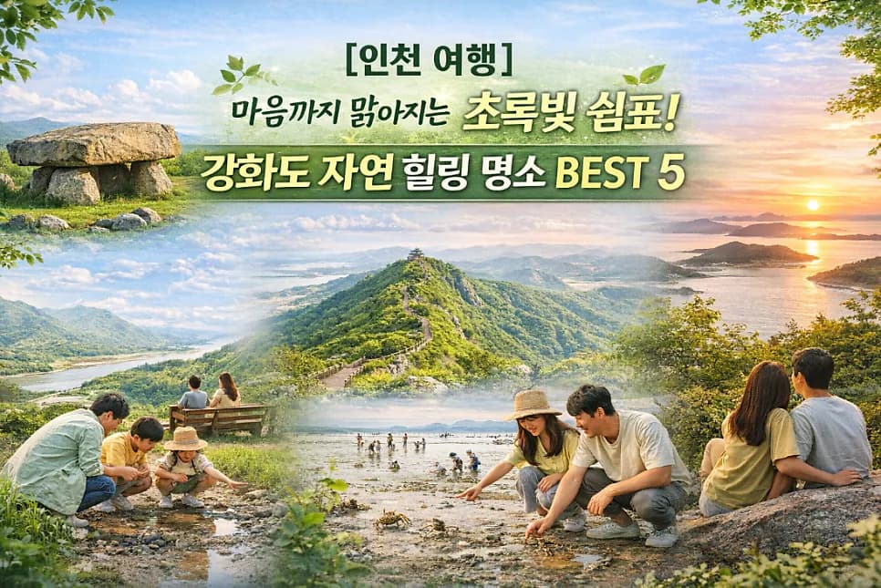 강화도 여행 2026: 초록빛 힐링 명소 BEST 5 (필수 정보 총정리)