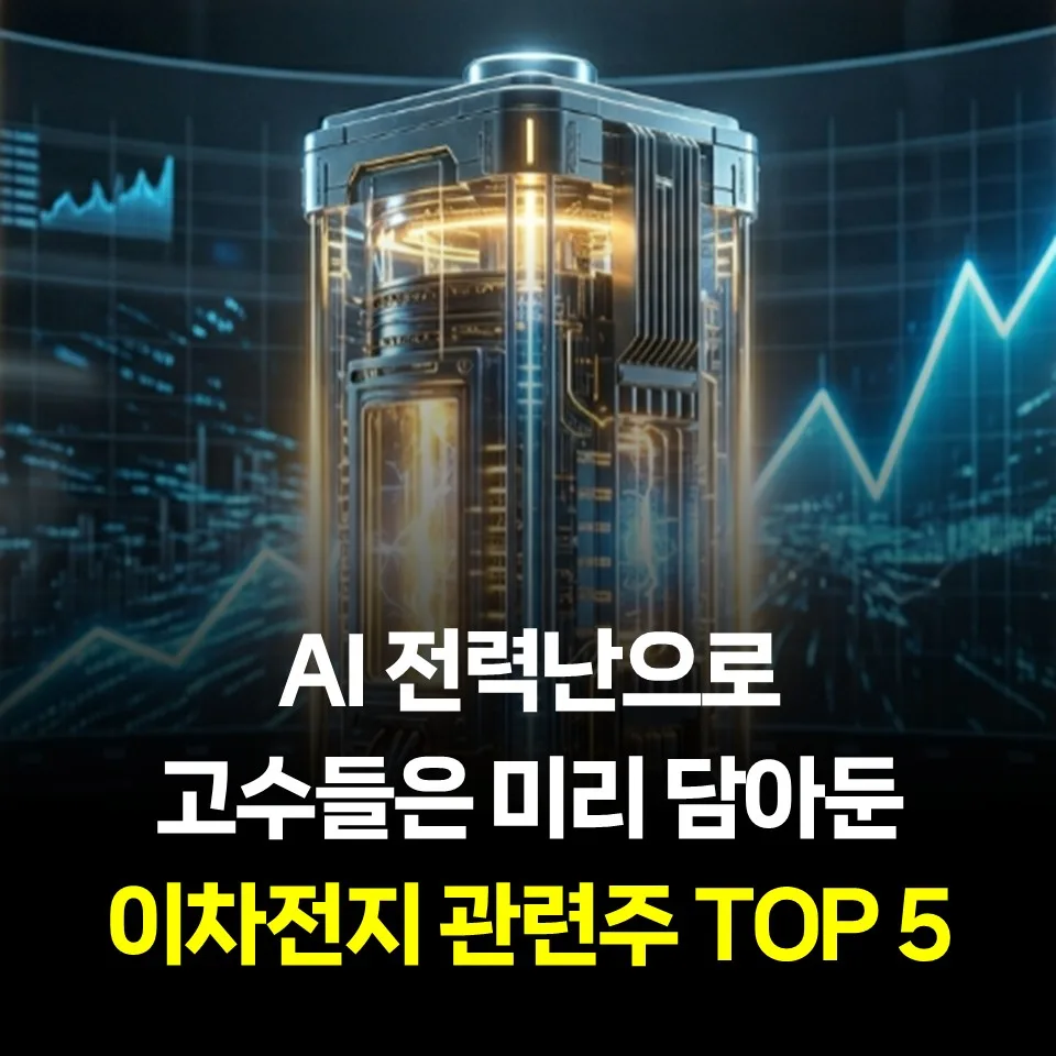 AI 전력난 수혜주 2026: 이차전지 TOP 5 종목 분석