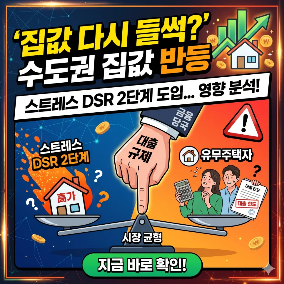 2026년 수도권 집값 반등 신호와 스트레스 DSR 2단계 완벽 분석