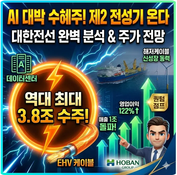 대한전선 주가 상승세 2026: AI 전력망 수혜 전망 분석