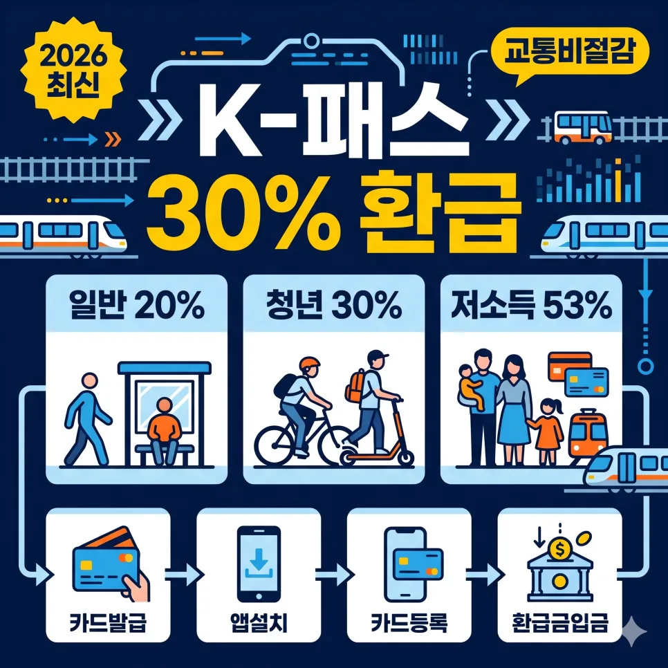 K-패스 2026년 신청 방법: 교통비 30% 환급받는 법 완벽 가이드