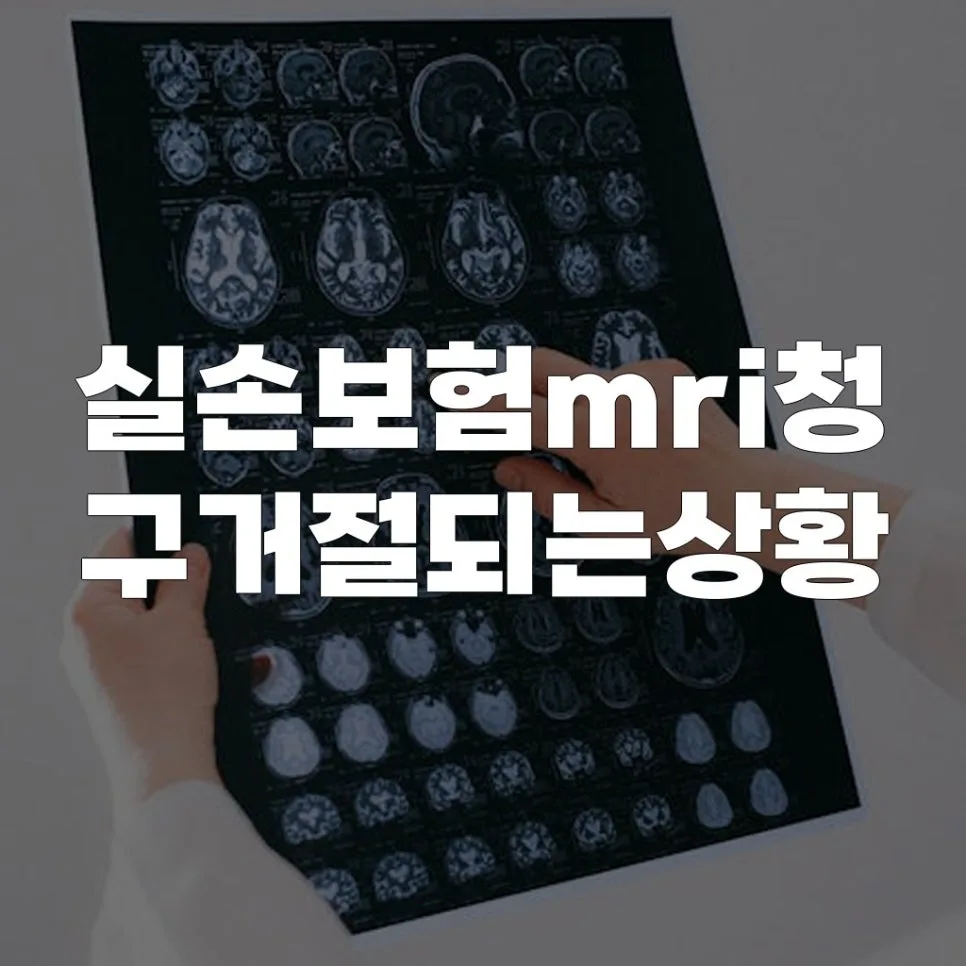 실손보험 MRI 청구 거절 이유와 예방법 2026년 총정리