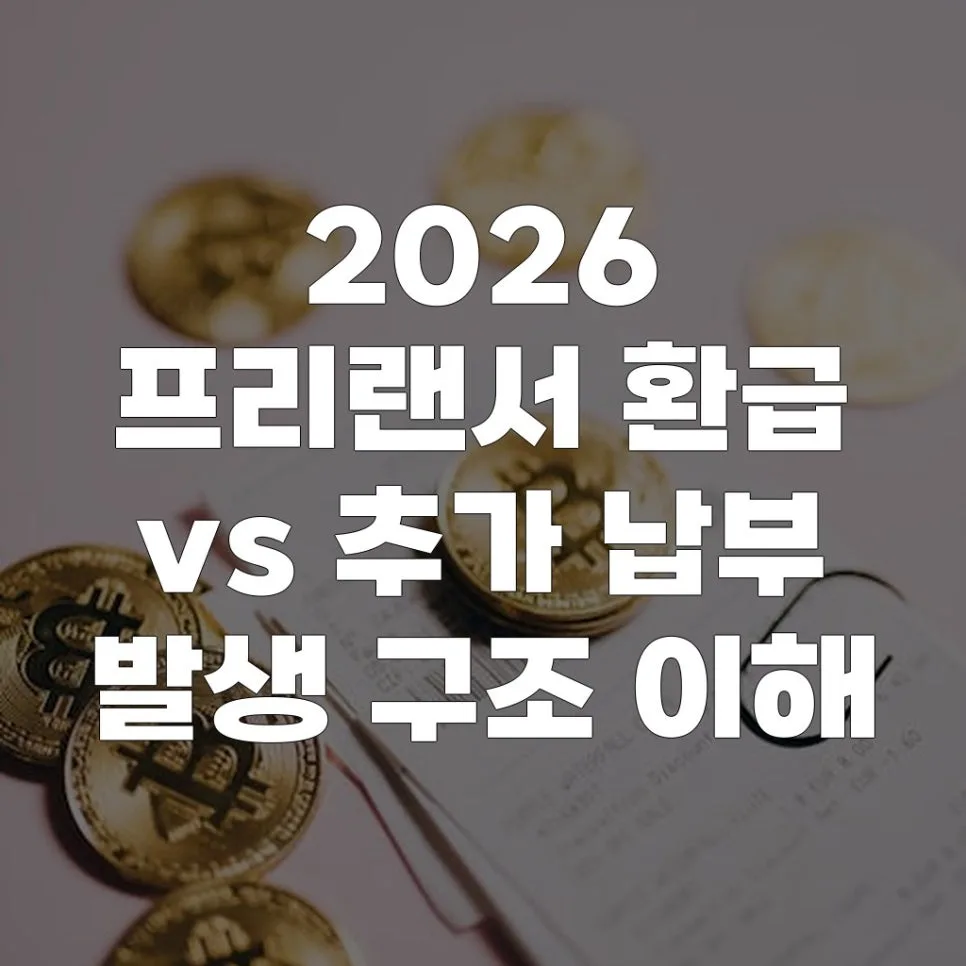 2026년 프리랜서 세금 환급 vs 추가 납부, 어떻게 달라지나요?