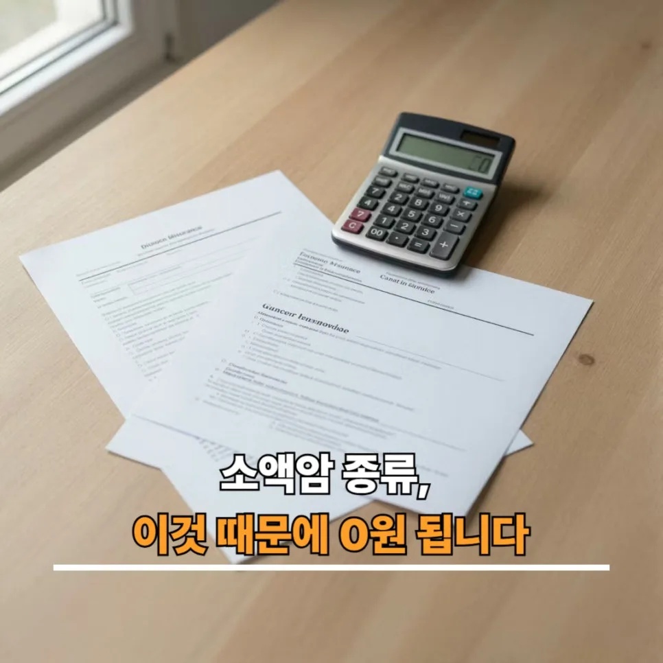 소액암 종류 3가지, 보험금 0원 되는 이유와 지급 기준 2026